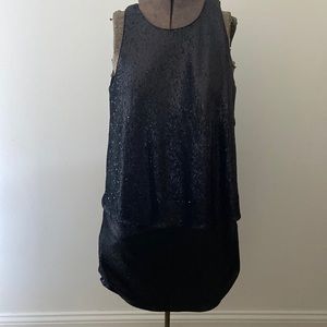 Halston Black Sequin dress